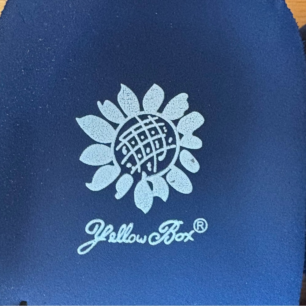 Yellow Box Navy Beaded Women's Flip Flop Sandals - Picture 4 of 8